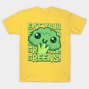 Eat Your Greens! Kawaii Broccoli T-Shirt